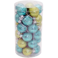 Набор шаров 40мм 30шт бирюзово-зеленый M-400123-4C