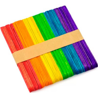 Набор счетных палочек 50шт 11х1см дерево, 5 цветов в блистере Y10860-24