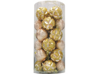 Набор шаров 60мм 24шт золото/шампань Y6665-18