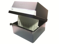 Картотека А5 горизонтальная закрытая на 800 карт, пластик, серая "HAN" HA965/S/X