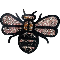 Термоаппликация со стразами "Пчела" 10х8см Y8029-18