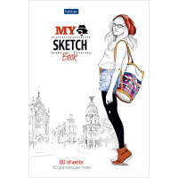 Скетчбук А5 14,5х21см 80л 100г/м2 "Artist of life" на закрытом гребне, твердая обложка 049497