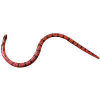Змея 70х2см гибкая, дерево, красная Y10318-24