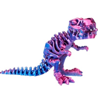 Фигурка 3D "Дракон" 12см подвижный, пластик, 3 вида, 3 цвета 11259-24