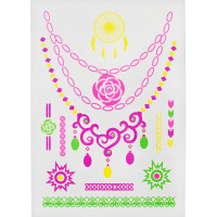 Тату-наклейка меняет цвет, светится ассорти 15*26 см Y3339-15