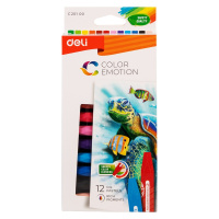 Пастель масляная 12 цветов "Color Emotion" шестигранный корпус, картон EC20100