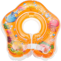 Надувной круг "Морские жители" 39х39х15см оранжевый 1814
