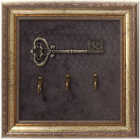 Ключница "Ключ" 23х3х23см дерево/металл 266624