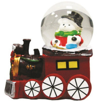 Статуэтка-шар "Новогодний" на паровозе 7х7,5см 4 вида Y5367-17