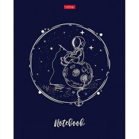 Тетрадь А5 48л клетка "Серебряный сон" на скобе 3D фольга матовая ламинация 5 дизайнов