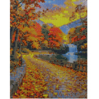 Алмазная мозаика 20х25см "Осенний парк" полная выкладка ZH8114