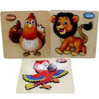 Пазлы "Собери картинку. Животные" 14,5х14,5см дерево, 10 видов 11411-24