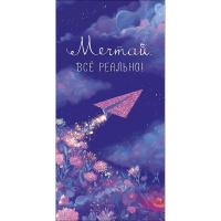 Конверт для денег "Мечтай. Все реально!" 167х83мм 0322.161