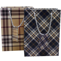 Пакет подарочный "Клетка" 18х24х8,5см 3 цвета 11455-24