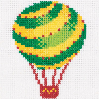 Набор для вышивания "Воздушный шар" 9,5х11,5см (канва, нитки, игла, схема) 12-019