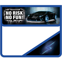 Папка на липучке А5 230х190х50мм "Черная молния" 2 отделения, с клапаном, пластик ПМ-А5-36