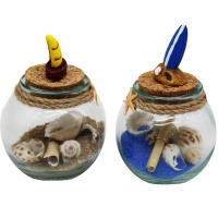 Сувенир "Бутылка желаний" 7х7х9см стекло, ассорти Y10263-24