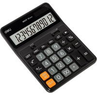 Калькулятор 12 разрядов "Askend" 176х130х28мм черный EM333