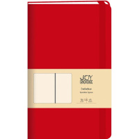 Ежедневник недатированный А5 "Joy Book" 272стр. красный, искусственная кожа, на резинке
