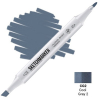Маркер спиртовой двухсторонний "Sketchmarker" прохладный серый 2 SM-CG2