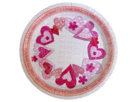 Набор тарелок 23см Сердечки I love you 6шт 7013001 P06