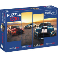 Пазлы 250+500+500+250 эл. "Premium. АвтоЛюкс" А2 4 картинки в 1 коробке 061747