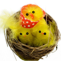 Сувенир Цыпленок 6см пластик Y3630-16