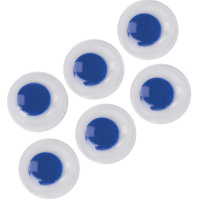 Декоративные элементы глазки подвижные д.15мм, 6шт синие Y4332-16