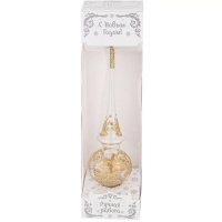 Верхушка "Золотой цветок" h-29см в подарочной упаковке КВ-224244