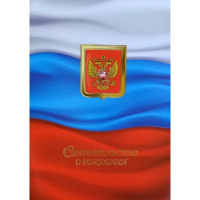 Обложка А4 "Свидетельство о рождении. Флаг" ламинированная СРЛ4-18н