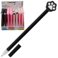 Ручка шариковая "Лапка" 0,7мм, синяя, круглый корпус, 4 цвета М-7899-70