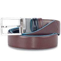 Ремень мужской 3,5см х 1,25м натуральная кожа, черный/коричневый "Blue Square" CU2619B2/NMO