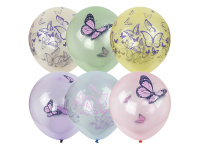 Шар воздушный 30см(12") Кристалл Bubble Бабочки ассорти 6070175