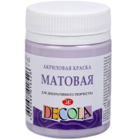 Краска акриловая 50мл лиловая матовая Декола 14328626