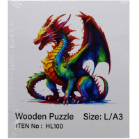 Пазл 16х14см дерево L "Дракон" HL100/11339-24