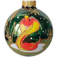 Шар 80мм "Змея-королева" в подарочной упаковке КУ-80-244018