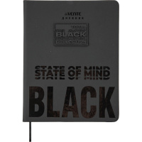 Дневник для 1-11 классов "State of Mind Black" твердая обложка, искусственная кожа, аппликация 20204