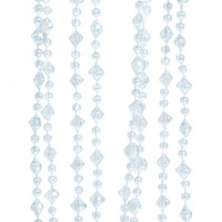 Бусы 1,8м d-12мм/4мм, прозрачные, перламутровые Y10467-24