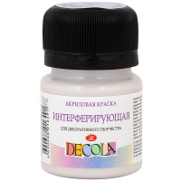 Краска акриловая 20мл голубая интерферирующая Декола 8826513