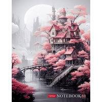 Бизнес-блокнот А5 80л "Сказочный замок" клетка 5-цветный блок 7БЦ 084935