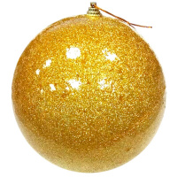 Шар 150мм золото, пластик Y2907-15