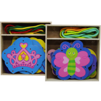 Шнуровка "Ассорти" 16,5х17см дерево, текстиль 11414-24