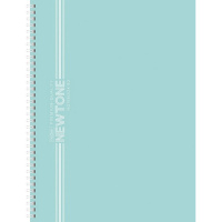 Тетрадь А4 80л клетка "NEWtone Pastel Soft-touch. Зеленый нефрит" на спирали многоуровн.перфорация