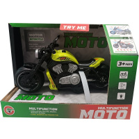Мотоцикл 13,5х7х7см пластик (свет, звук) салатовый LT354103/LT353948