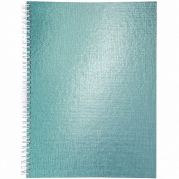 Тетрадь А4 96л клетка мята бумвинил металлик на спирали 96Т4бвВ1гр/077199