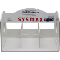 Лоток вертикальный "Sysmax" 3-х секционный, монолит, пластик, белый 42116/280132