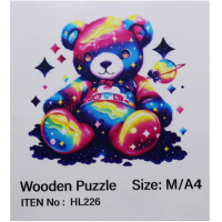Пазл 14х12,5см дерево M "Мишка" HL226/11338-24