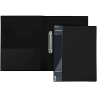 Папка на 2-х кольцах "Standard" А4 25мм пластик 0,70мм, черная 2AB4_00101/038474