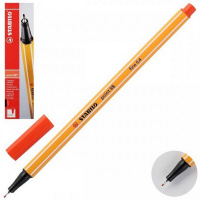 Ручка капиллярная "Stabilo point" 0,4мм светло-красная 88/48