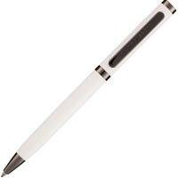 Ручка шариковая "Firenze" 1мм синяя, автомат, белый металлический корпус 20-0335